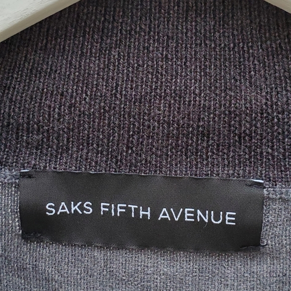 NEW! Saks Fifth Avenue Essential Wool Blend Cardigan - Picture 4 of 7